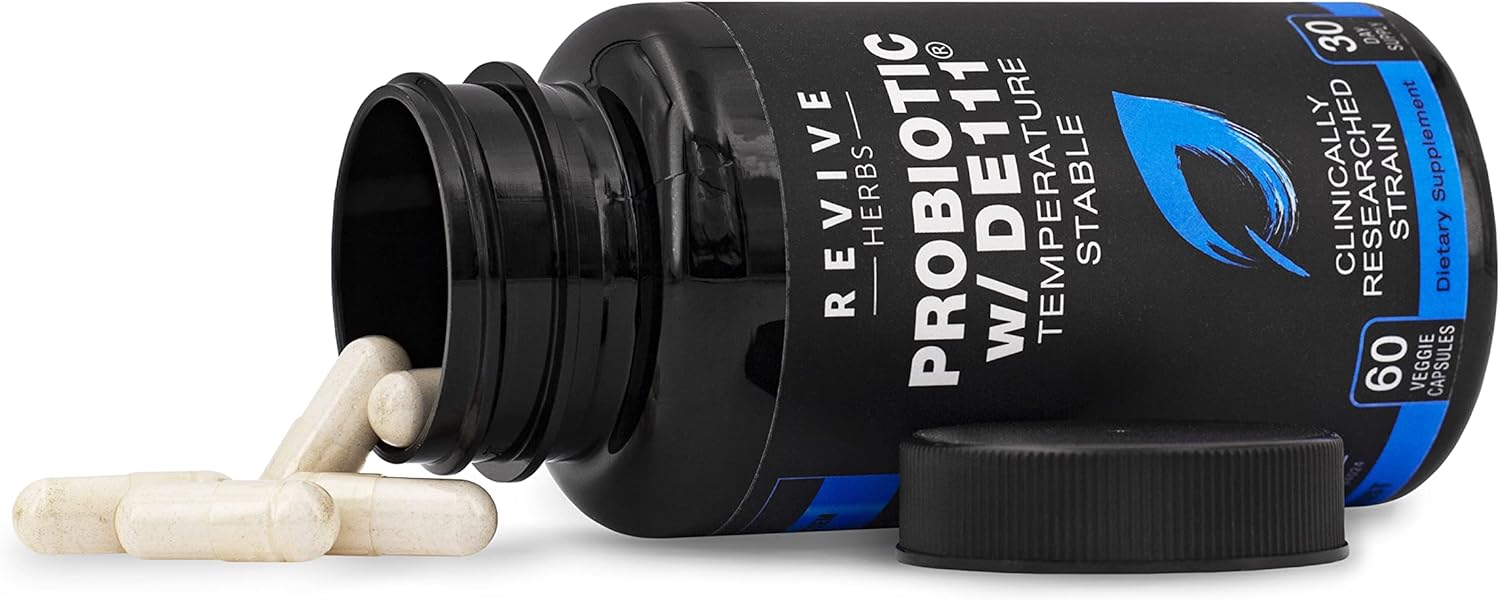 Advanced Probiotic with DE111 Strain (Bacillus subtilis). Spore Forming Probiotic. No Refrigeration Needed. 11.5 Billion Organisms. Probiotics for Women and Men. 60 Vegetable Capsules.